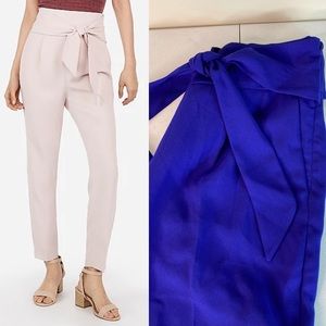 Express Super High Waisted Tie Front Ankle Pant